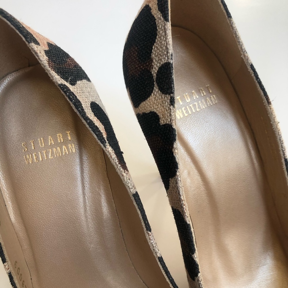 Stuart Weitzman leopard print platform heels - image 8